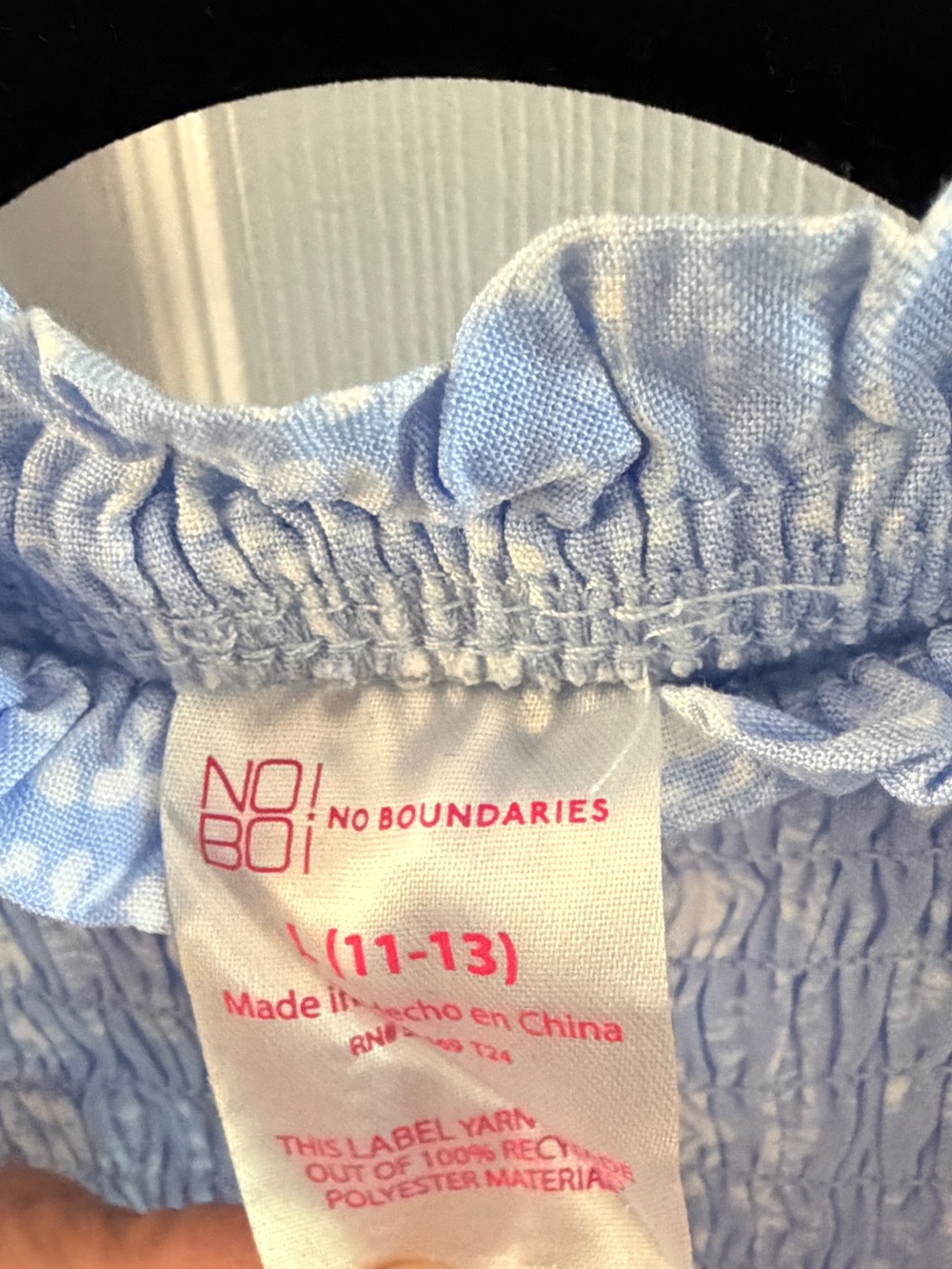 No Boundaries Light Blue Boho Two Piece Maxi Skirt Set size L (11-13) - Picture 2 of 6